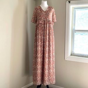 EUC Piper and Scoot Floral Lined Maxi Dress